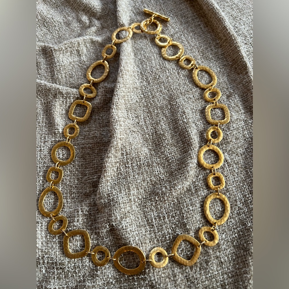 Hammered Gold Necklace